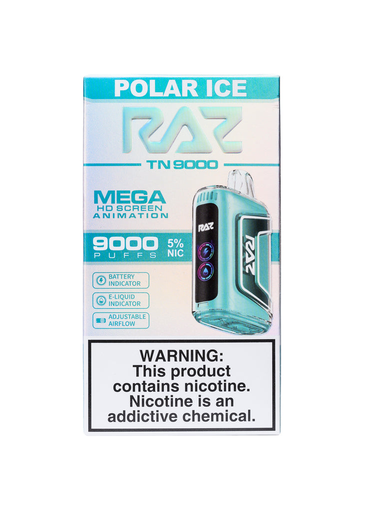 RazTn9000 5pk 5% 9k Polar Ice Box (6975984052953) Unit (6975984052946)