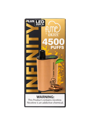 FumeInfinity Plus 5pk 5% 4.5k Cuban Tobacco Box (6941821722150)