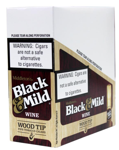 BLACK & MILD WINE WOOD TIP 10PK/50CT BOX-(070137505297) UNIT-(070137005292)