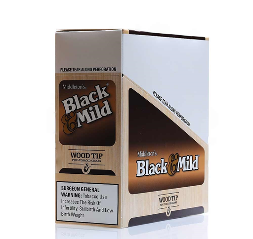 BLACK & MILD ORIGINAL WOOD TIP 10PK/50CT BOX-(070137505259) UNIT-(070137005254)