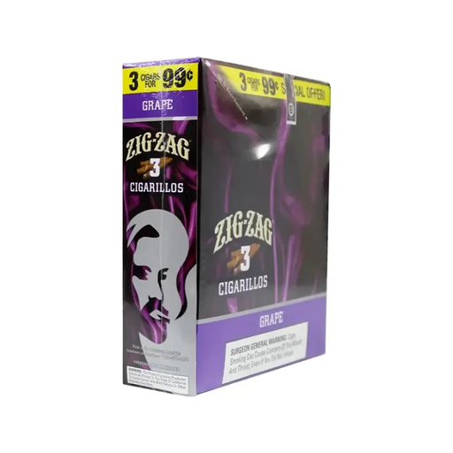ZigZag 3 For $0.99 Grape Box (784762072306)