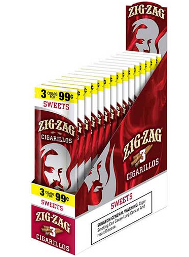 CIGARILLOS ZIG ZAG SWEETS 15CT BOX-(784762072368) 