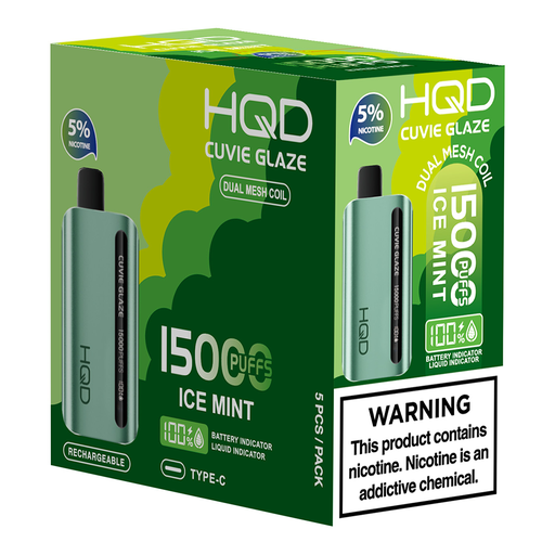 HqdGlaze 5pk 5% 15k Ice Mint Box (6937105473825) Unit (6937105473832)