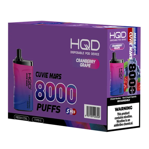 HqdMars 5pk 5% 8k Cranberry Grape Box (6937105426326)