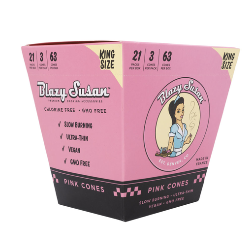 BLAZY SUSAN PINK CONES KING SIZE 21PK BOX-(810134922075) UNIT-(051497221706)