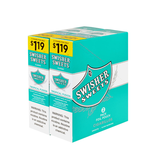 SWISHER SWEET 2 FOR $1.19 (TROPICAL FUSION) (025900329860)UNIT (025900229863)
