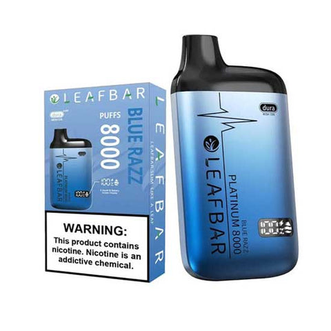 LeafBar 5pk 8k Blue Razz Box (6976120970988)