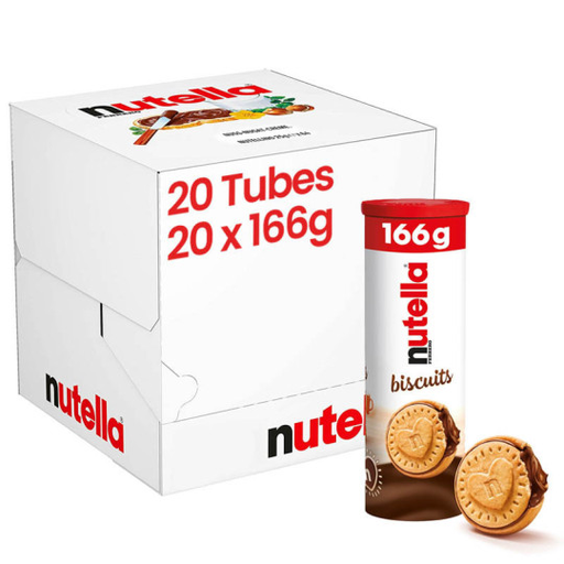 NUTELLA BISCUIT TUBE (20 X 166gr) (8000500310502)UNIT (8000500310397)