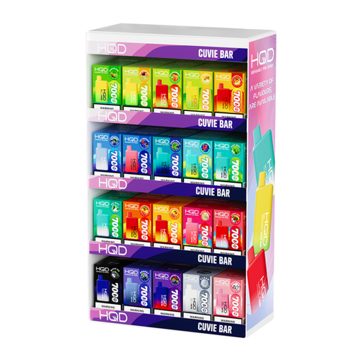 HQD BAR DISPLAY WITH 100 PC ASSORTED FLAVOR 1CT