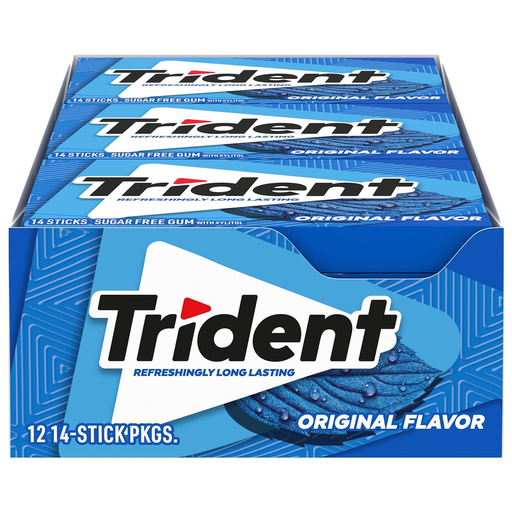 Trident Valu Pac 12pk 14ct Original Flavor Box (073390050207) Unit (012546011099)
