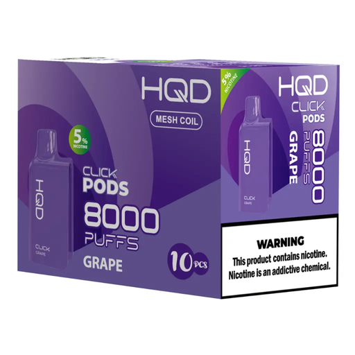 HqdClick-Pods 10pk 5% 8k Grape Box (6923742000739)