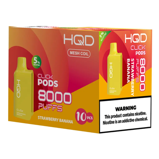 HqdClick-Pods 10pk 5% 8k Strawberry Banana Box (6923742000821)