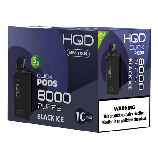 HqdClick-Pods 10pk 5% 8k Black Ice Box (6923742000852)