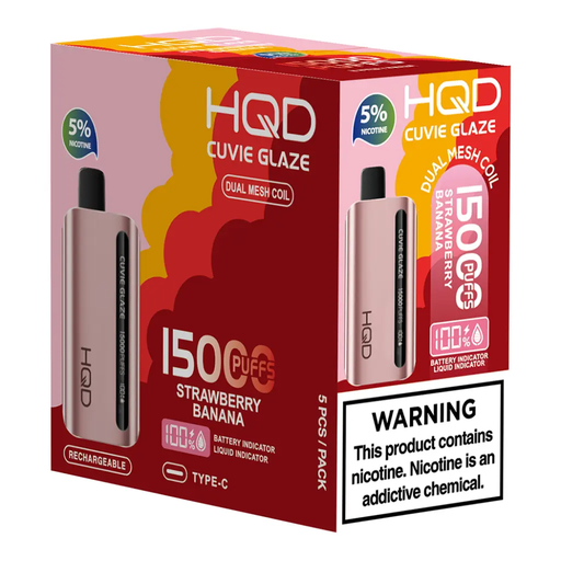 HqdGlaze 5pk 5% 15k Strawberry Banana Box (6937105473894) Unit (6937105473887)