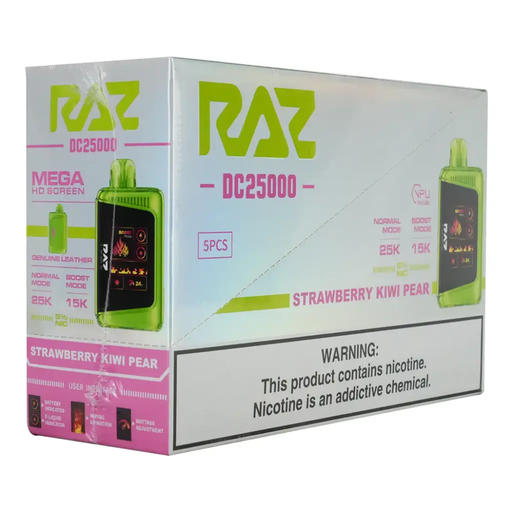RazDc25000 5pk 5% 25k Strawberry Kiwi Pearl Box (6975984059341)