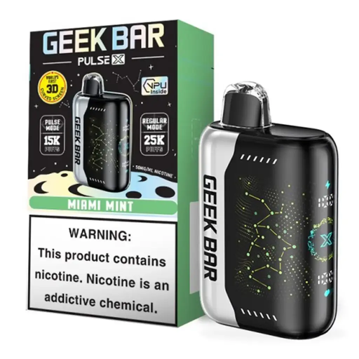 GeekBarPulseX 5pk 5% 25k Miami Mint Old Box (6977454904250) Unit (6077454904243)