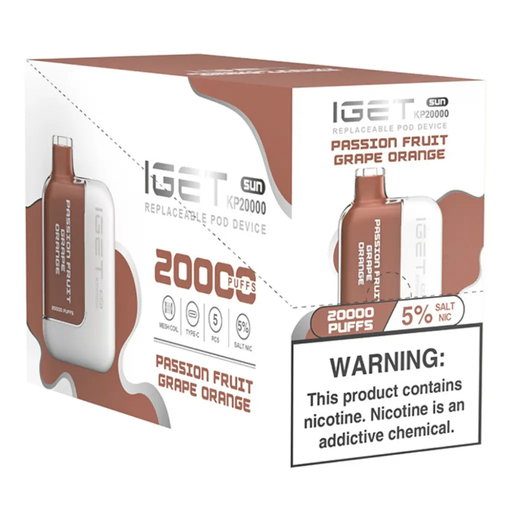 IgetKit 5pk 5% 20k Passion Fruit Grape Orange Box (6936927634360) Unit (6936927634172)
