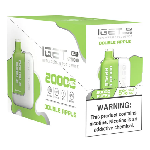 IgetKit 5pk 5% 20k Double Apple Box (6936927634216) Unit (6936927634018)
