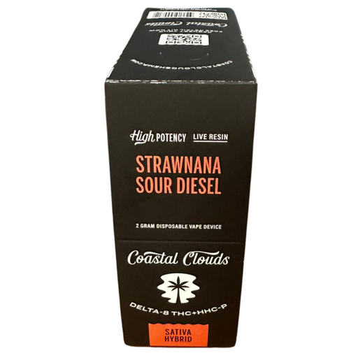 Coastal Clouds Strawnana Sour Diesel 2g (High Potency, Live Resin) - 5ct. Display - (684417990712)