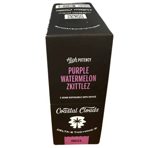 Coastal Clouds Purple Watermelon Zkittlez 2g (High Potency) - 5ct. Display - (684417990774)