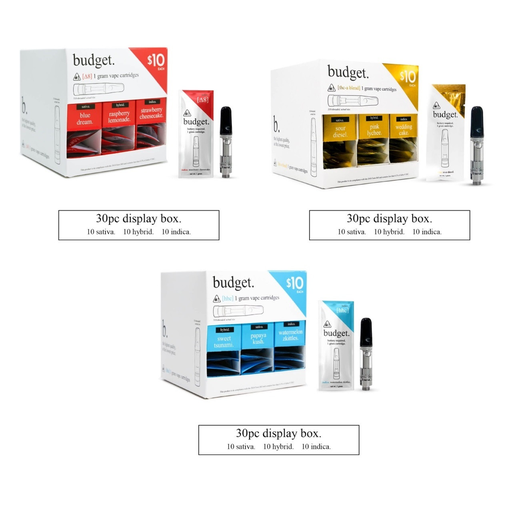 Budget Starter Box | 30pc (850048285873) | SATIVA 10PC UNIT (850048285699)| PINK LYCHEE 10PC UNIT (850048285705) | WEDDING CAKE 10PC UNIT (850048285705)