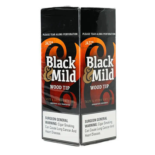 BLACK & MILD JAZZ WOOD TIP 25CT BOX-(070137511229)