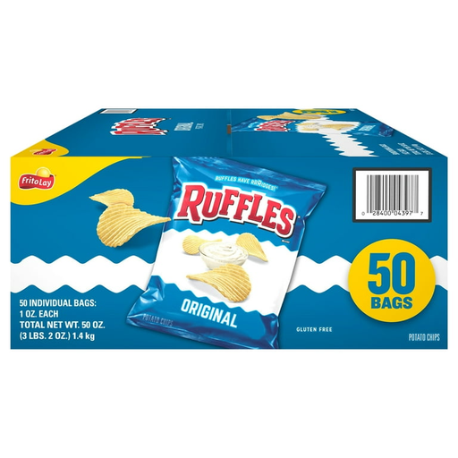 FRITOLAY 1 OZ RUFFLES REGULAR 50CT (028400043977) 