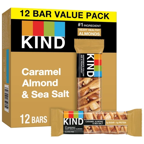 Kind 1pk 12u Bar Caramel Almond & Sea Salt Box (602652171796)