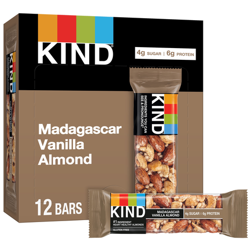 Kind 1pk 12u Bar Madagascar Vanilla & Almond Box (602652177507)