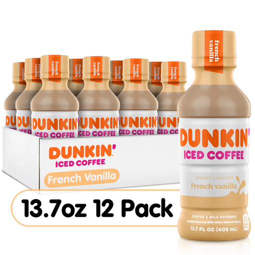 DUNKIN DONUT COFFEE 13.7 OZ  FRENCH VANILLA 1/12 (049000172393)