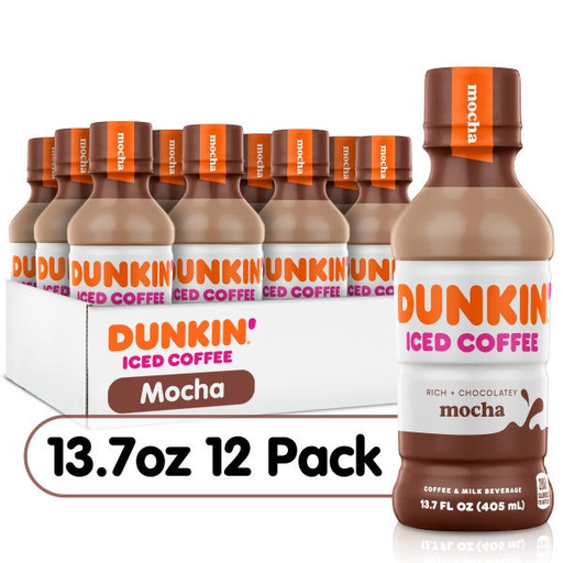 Dunkin Donut Coffee 12pk 13.7oz Mocha Box (049000172386)
