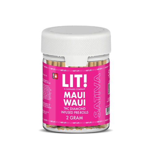 LIT PRE-ROLLS - 50CT DISPLAY JAR 2G THC DIAMOND INFUSED (Maui Waui) (235544476114)
