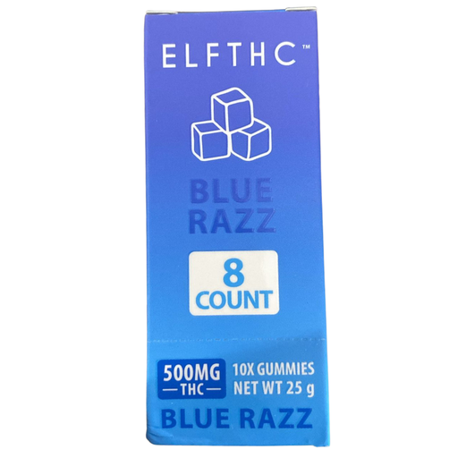 ELF THC 500 MG BLUE RAZZ 8 COUNT (614998111626) 