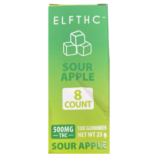 ELF THC 500 MG SOUR APPLE 8 COUNT (614998111602-2)