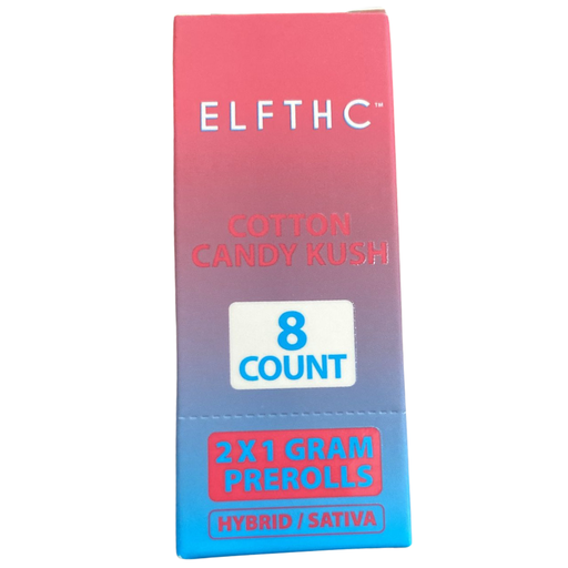 ELF THC 2x1 GRAM PREROLLS COTTON CANDY KUSH 8 COUNT (614998111534)