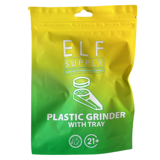ELF SUPPLY PLASTIC GRINDER WITH TRAY (728633591060-2) 