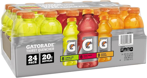 GATORADE 20 OZ THIRST QUENCHER VARIETY PACK 1/24 UNIT (052000207811)
