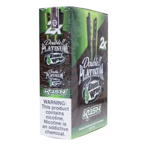 DOUBLE PLATINUM CIGAR WRAP 25CT (KUSH) BOX-(644536227922) 