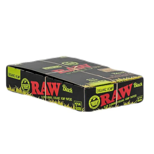 RAW BLACK ORGANIC 1 1/4 24 PER BOX (716165252443)