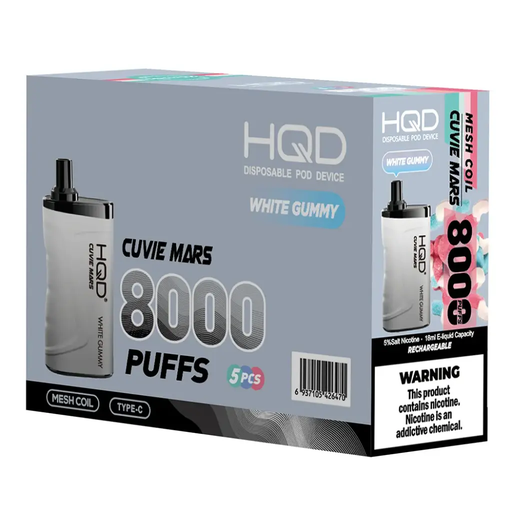 HqdMars 5pk 5% 8k White Gummy Box (6937105426470)