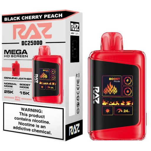 RazLtx 5pk 5% 25k Black Cherry Peach Box (6972866507914) Unit (6972866507907)