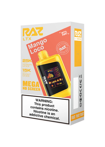 RazLtx 5pk 5% 25k Mango Loco Box (6972866508157) Unit (6972866508140)