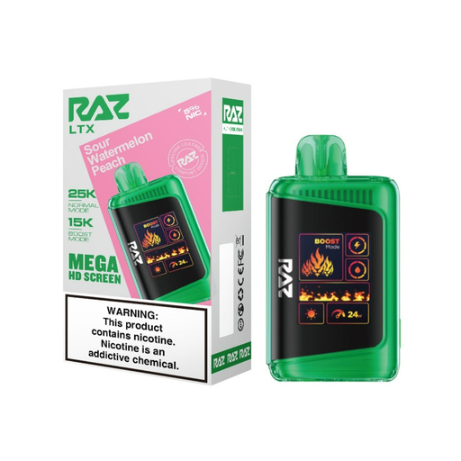 RazLtx 5pk 5% 25k Sour Watermelon Peach Box (6972866507815) Unit (6972866507808)