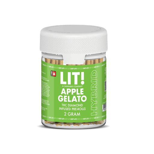 LIT PRE-ROLLS - 50CT DISPLAY JAR 2G THC DIAMOND INFUSED (Apple Gelato) (234554336715) 