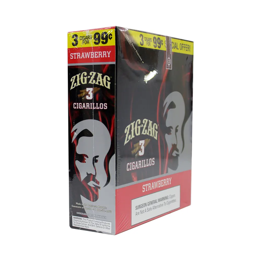 ZIG ZAG 3 FOR $0.99 (STRAWBERRY) BOX-(784762072337)  