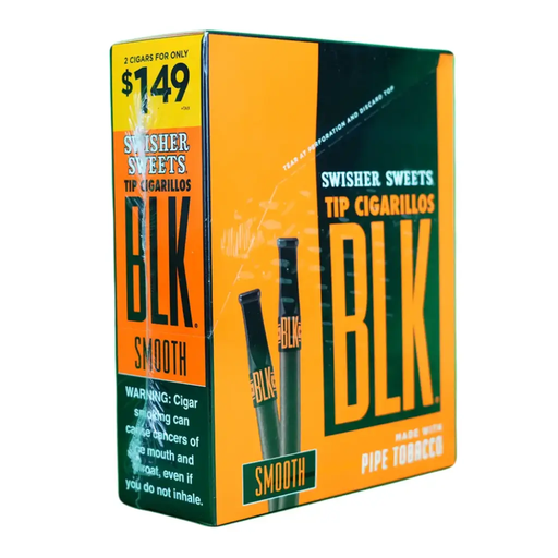 SWISHER BLK 2 FOR $1.49 (SMOOTH) BOX-(025900325718) 