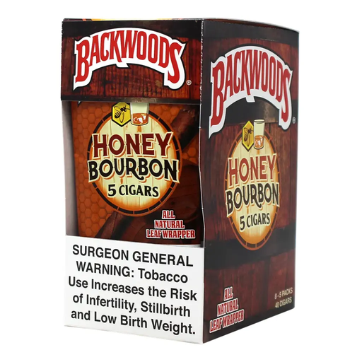 BACKWOODS 5PK/40CT (HONEY BOURBON) BOX-(071610302273) 