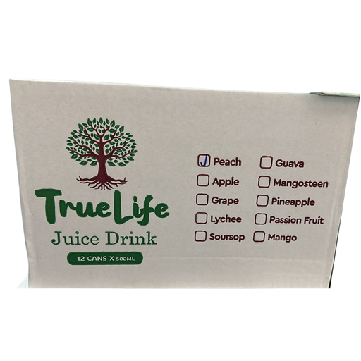 Truelife Juice 12pk 500ml Peach Box (8935048609330)