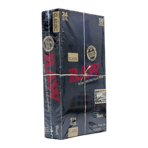 RAW BLACK CLASSIC 1 1/4 24 PER BOX (716165250319)