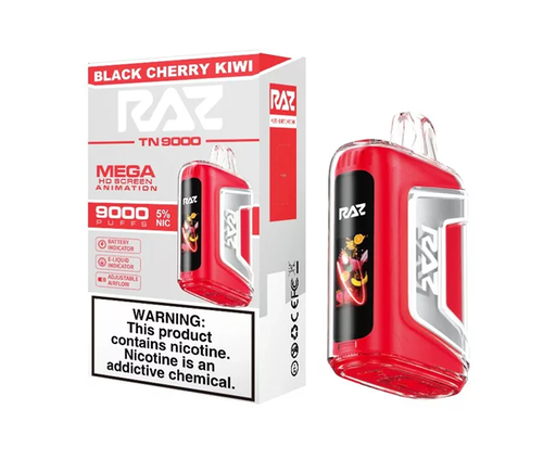 RazTn9000 5pk 5% 9k Black Cherry Kiwi Box (6970313643550) Unit (6970313643543)